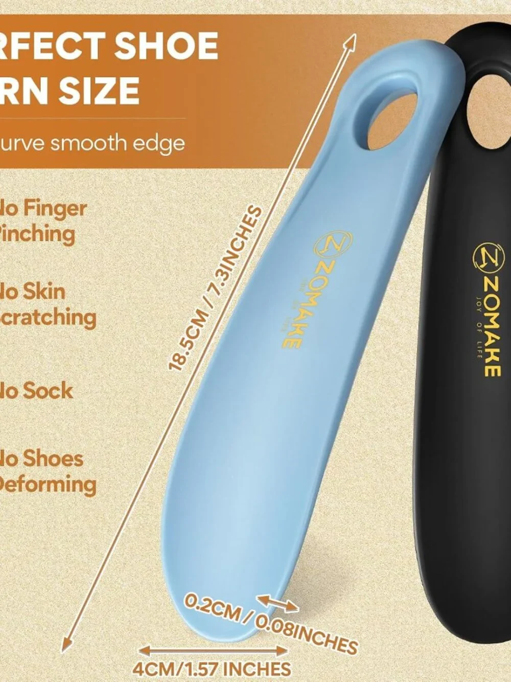 Plastic Shoe Horn for Kids Men Women,Travel Small ShoeHorn Size,Portable Shoe Sp